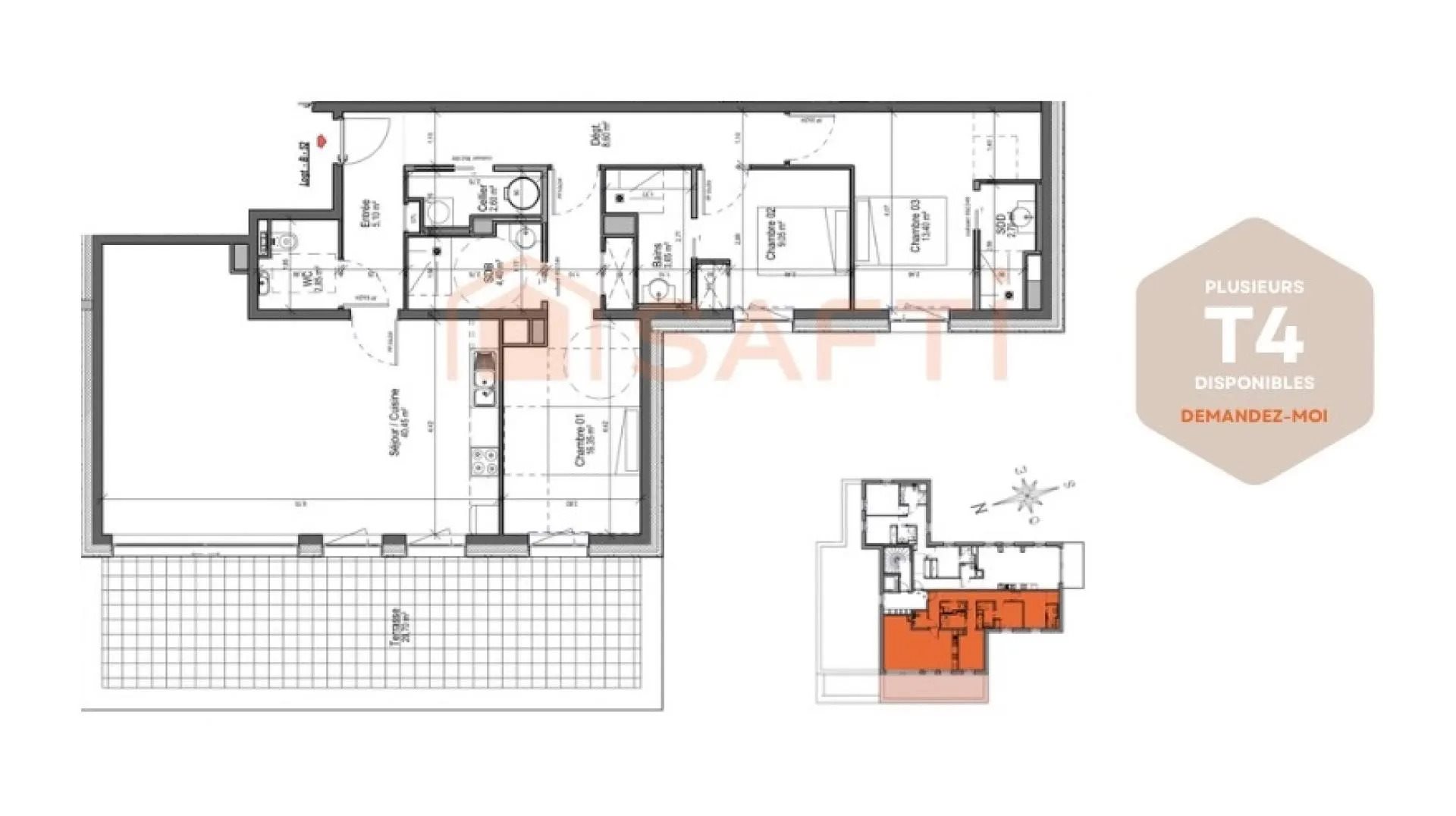 Appartement à vendre, 109m², Arras