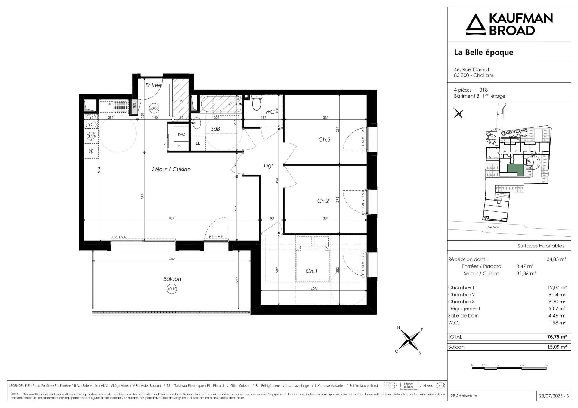Appartement à vendre, 77m², Challans