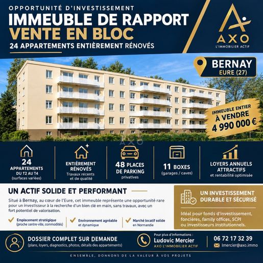 Maison 3 pièces · à Bernay · 4 990 000 €