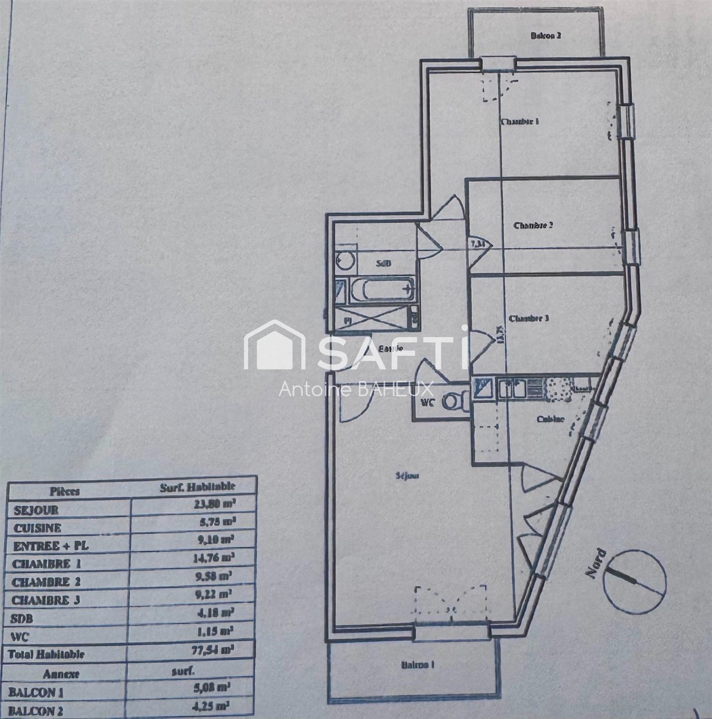 Appartement à vendre, 78m², Douai