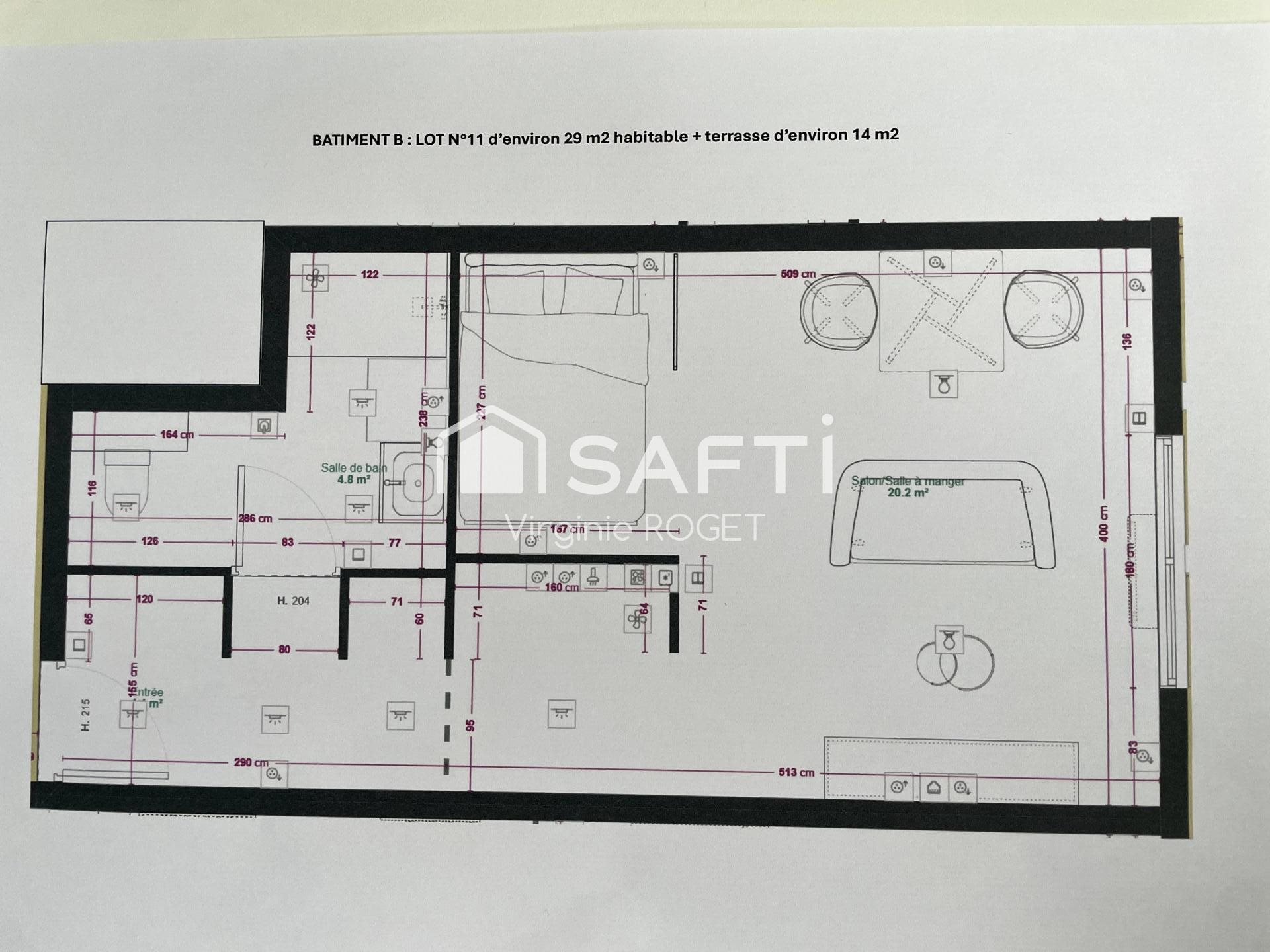 Appartement à vendre, 31m², Reims