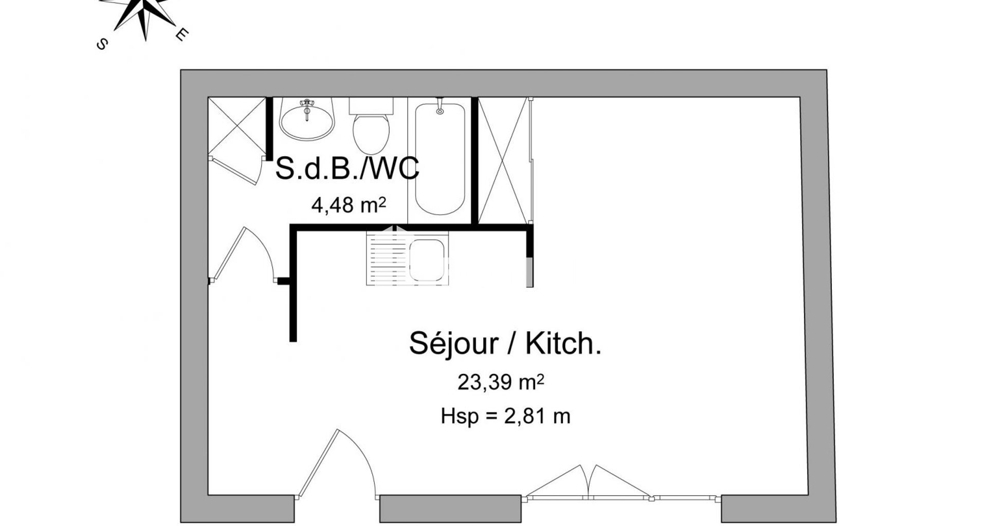 Appartement à louer, 27m², Pontoise