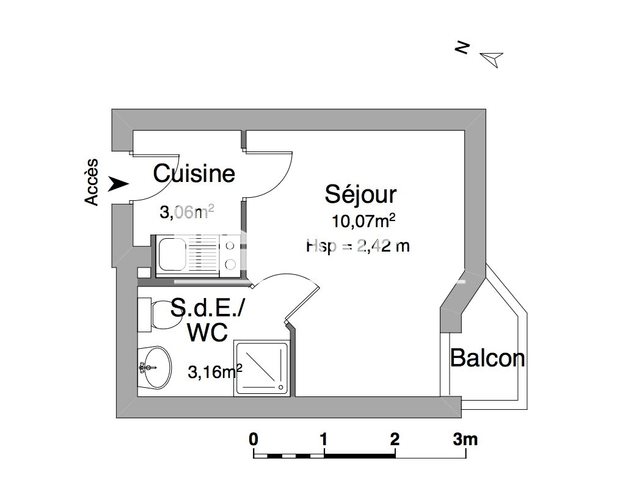 Appartement à louer, 16m², Caen