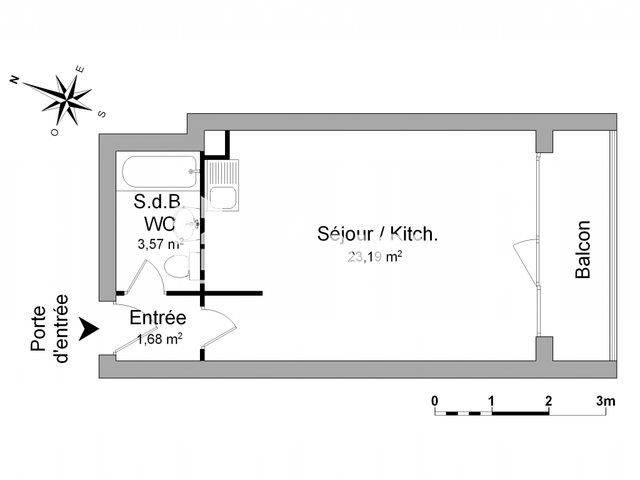 Appartement à louer, 28m², Metz