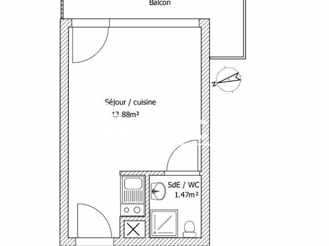 Appartement à louer, 15m², Talence
