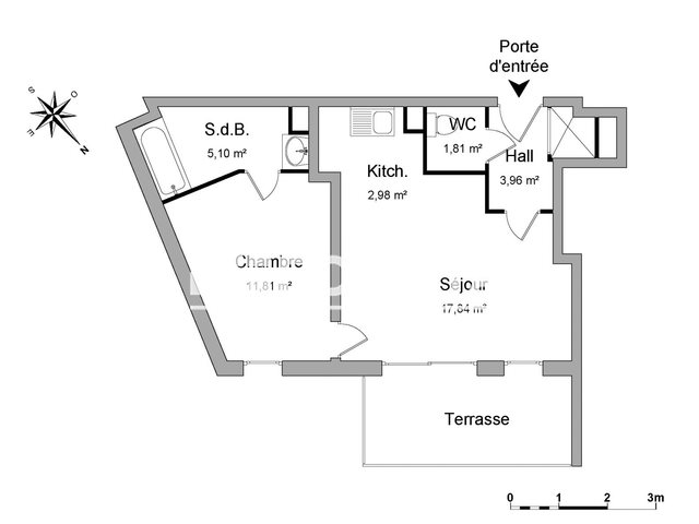 Appartement à louer, 43m², Lille
