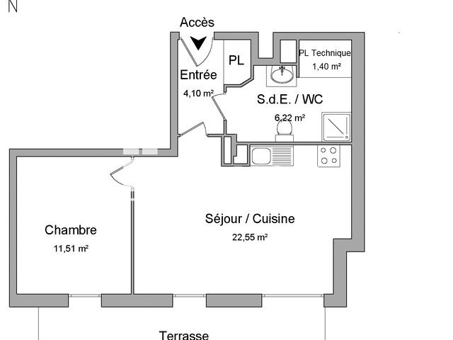 Appartement à louer, 45m², Angers