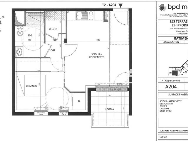 Appartement à louer, 42m², Nantes
