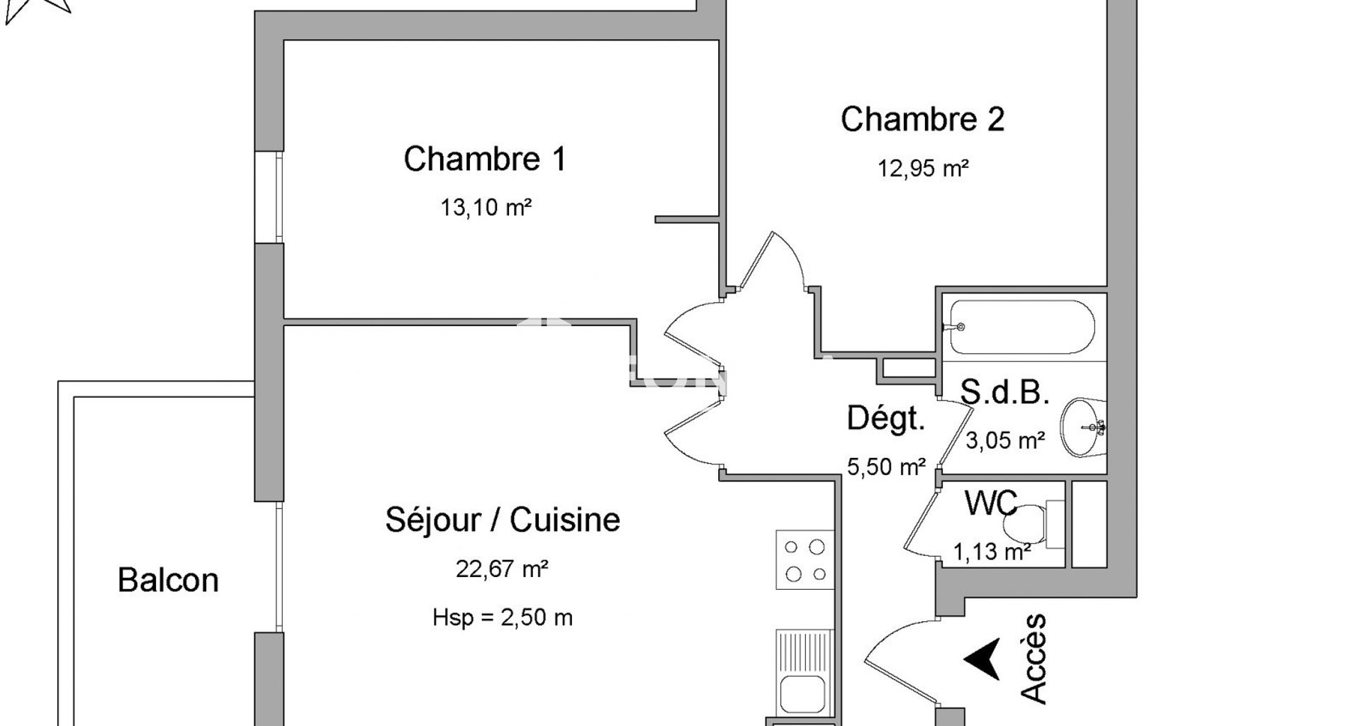 Appartement à louer, 58m², Le Pontet