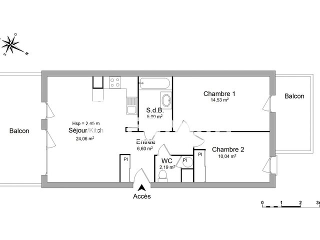 Appartement à louer, 61m², Blagnac