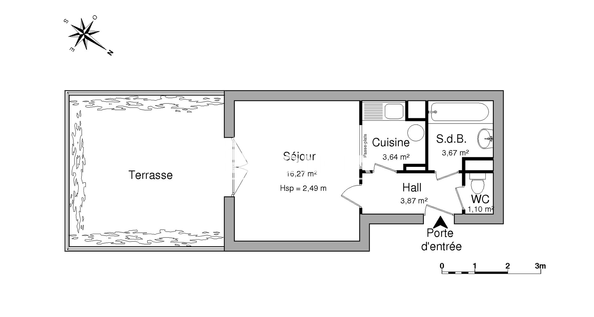Appartement à louer, 28m², Le Plessis-Robinson