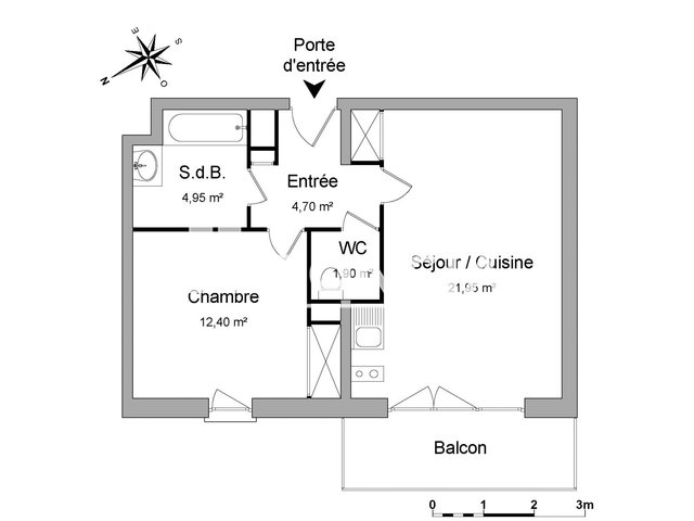Appartement à louer, 45m², Toulouse