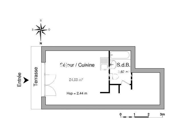 Appartement à louer, 28m², Laval
