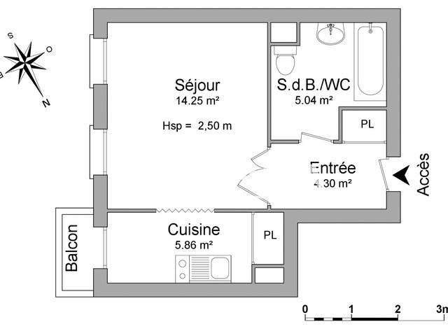 Appartement à louer, 29m², Tours