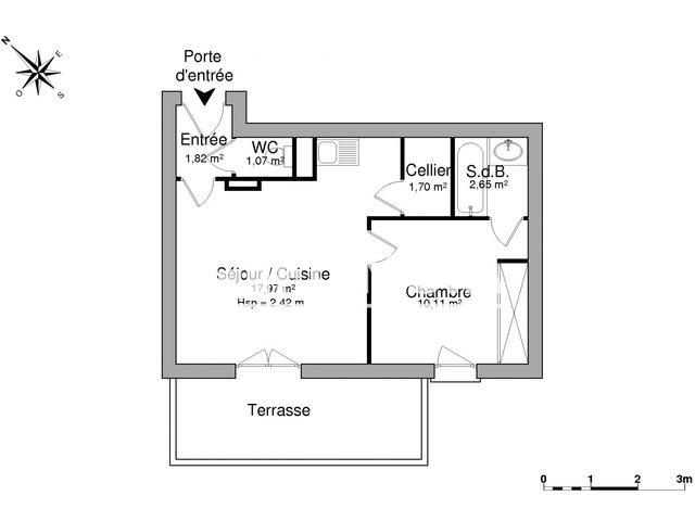 Appartement à louer, 35m², Le Passage