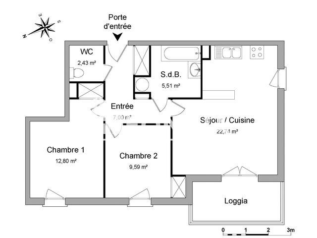 Appartement à louer, 60m², Saint-Laurent-de-la-Salanque