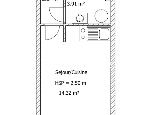 Appartement à louer, 20m², Loos