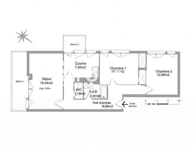 Appartement à louer, 58m², Toulon