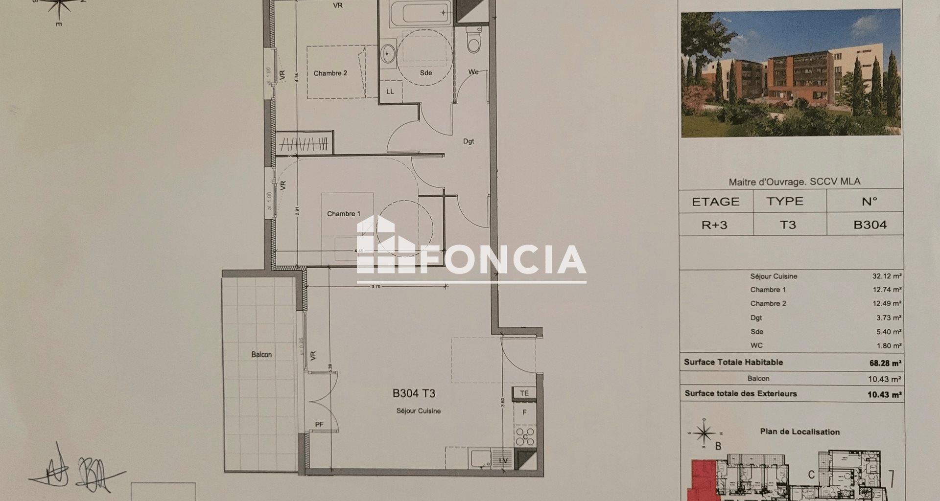 Appartement à louer, 68m², Morières-lès-Avignon