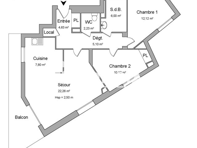 Appartement à louer, 72m², Le Petit-Quevilly