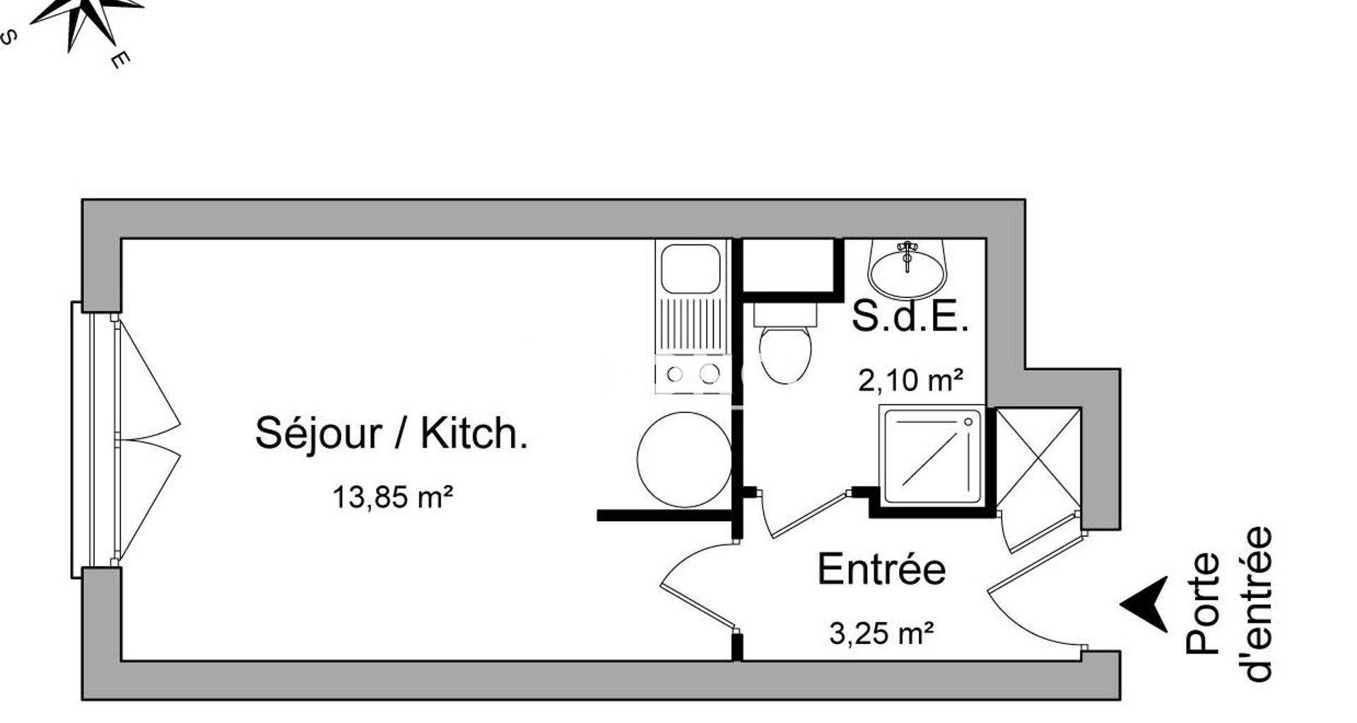 Appartement à louer, 19m², Antony