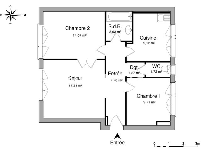 Appartement à louer, 64m², Lorient