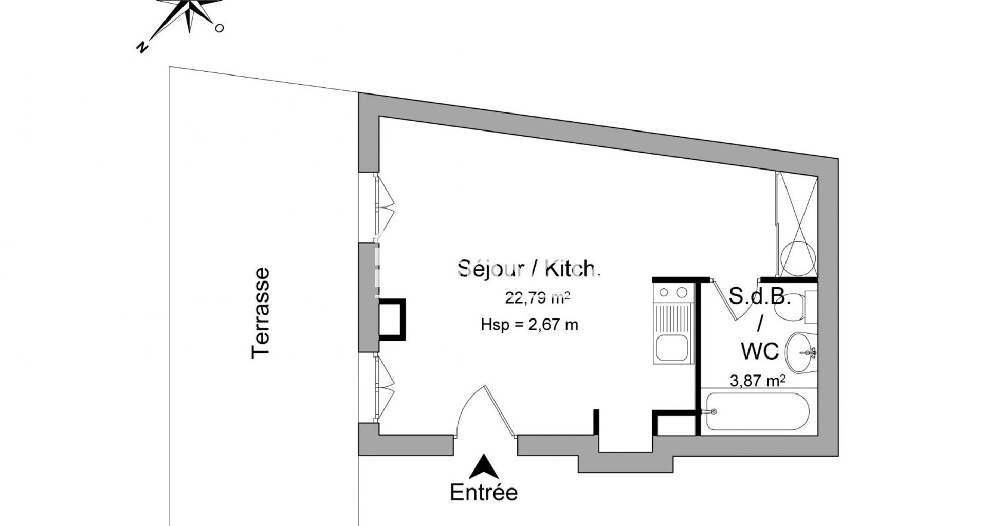 Appartement à louer, 26m², Saint-Germain-en-Laye