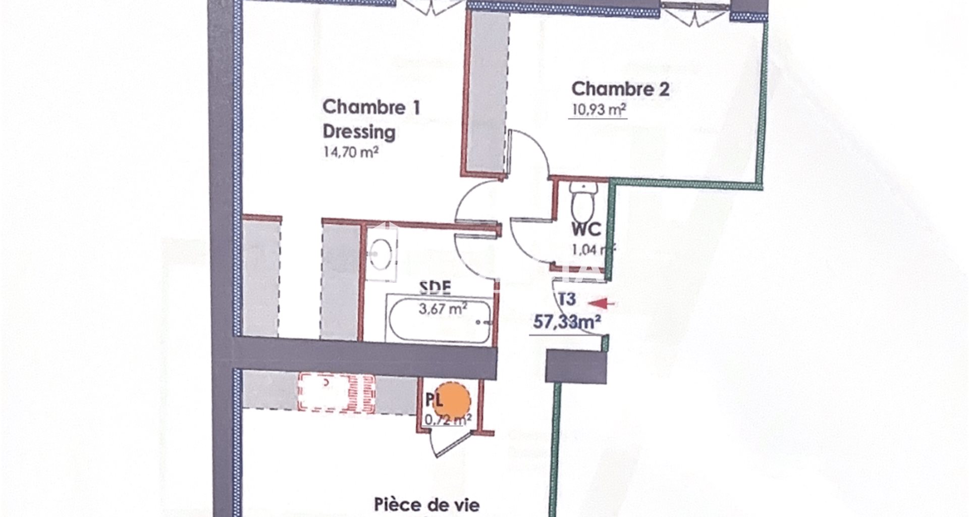 Appartement à vendre, 57m², Thézan-lès-Béziers