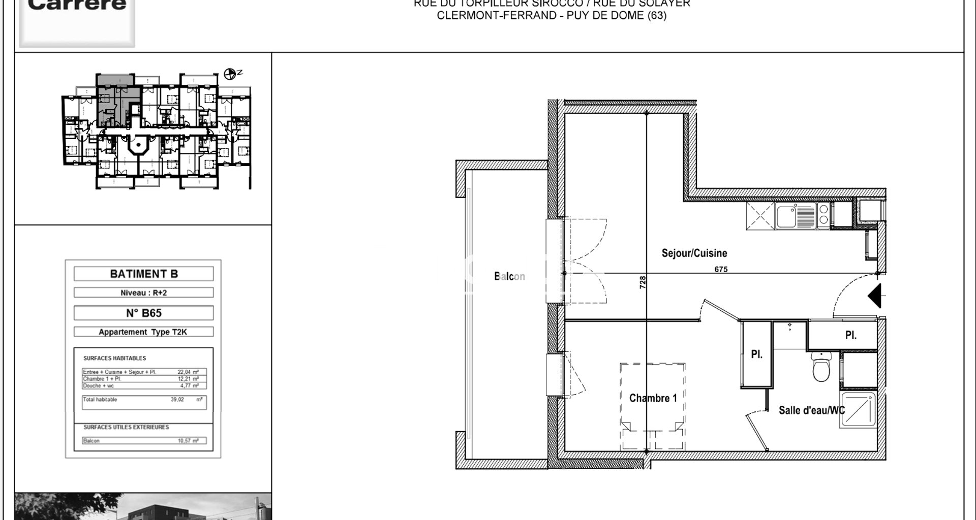 Appartement à louer, 39m², Clermont-Ferrand