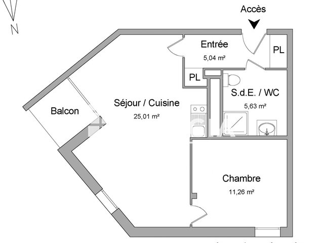 Appartement à louer, 46m², Rennes