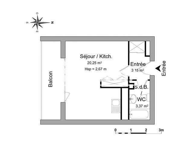 Appartement à louer, 26m², Strasbourg