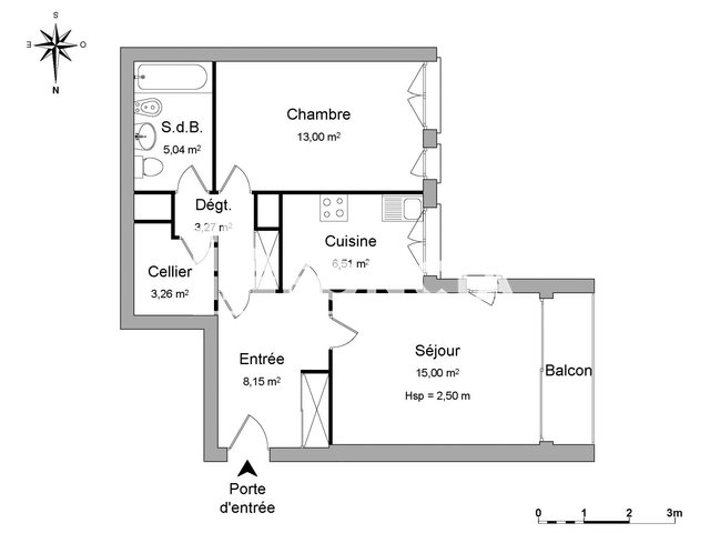 Appartement à louer, 54m², Poitiers