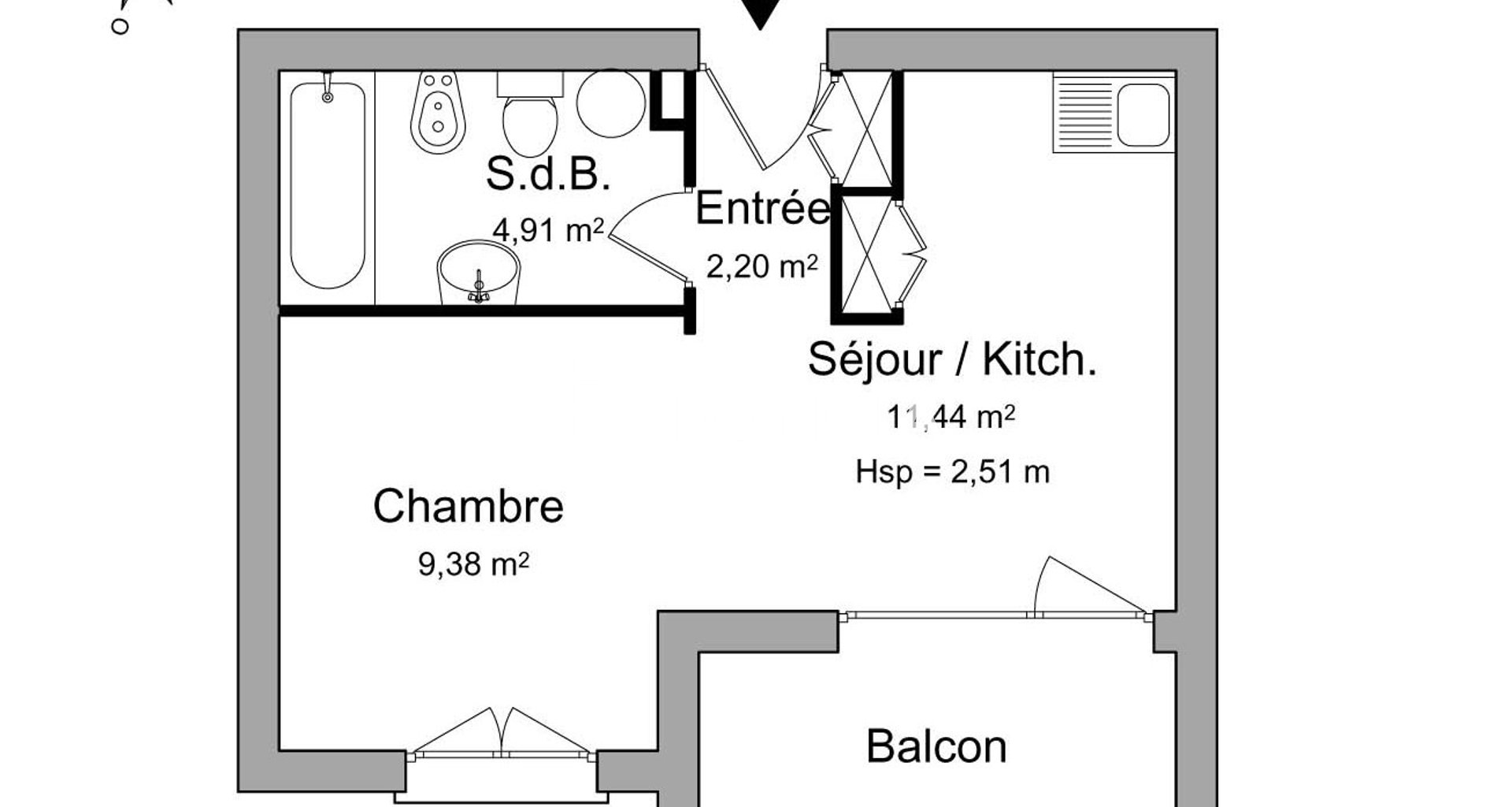 Appartement à louer, 27m², Oloron-Sainte-Marie