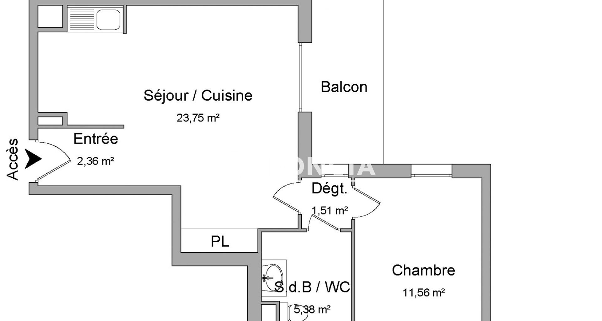 Appartement à louer, 44m², Châtillon