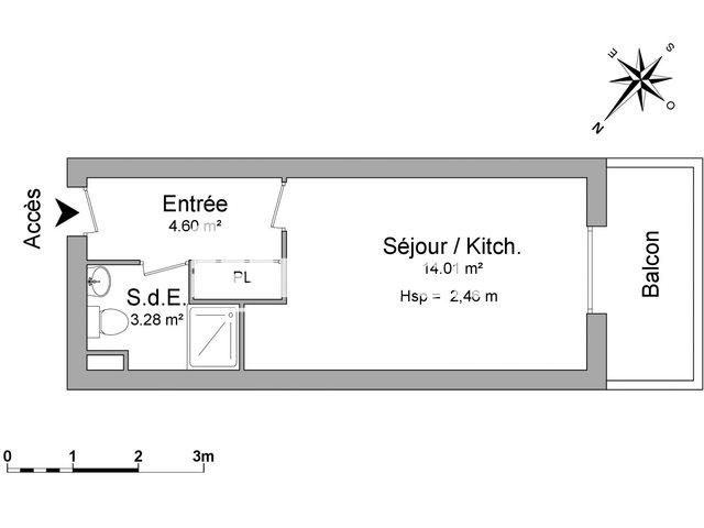Appartement à louer, 21m², Ramonville-Saint-Agne