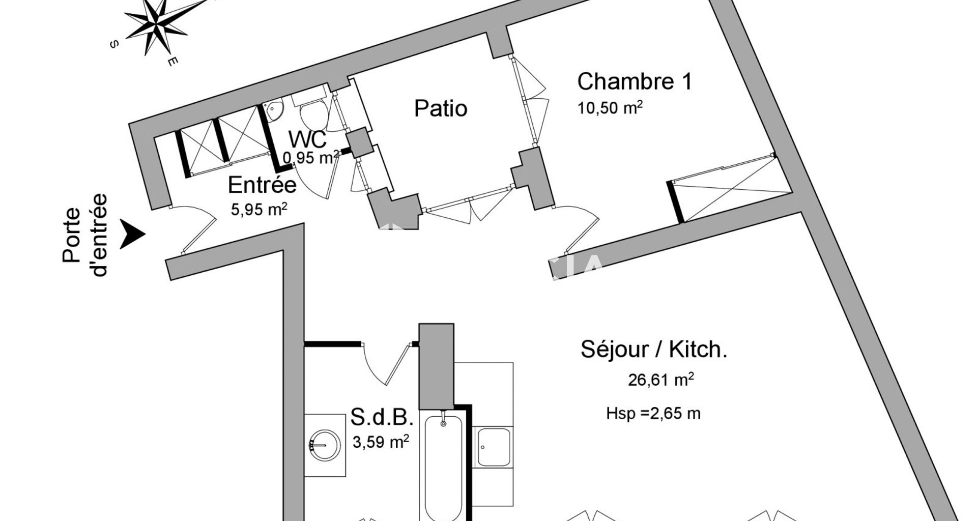 Appartement à louer, 47m², Nanterre