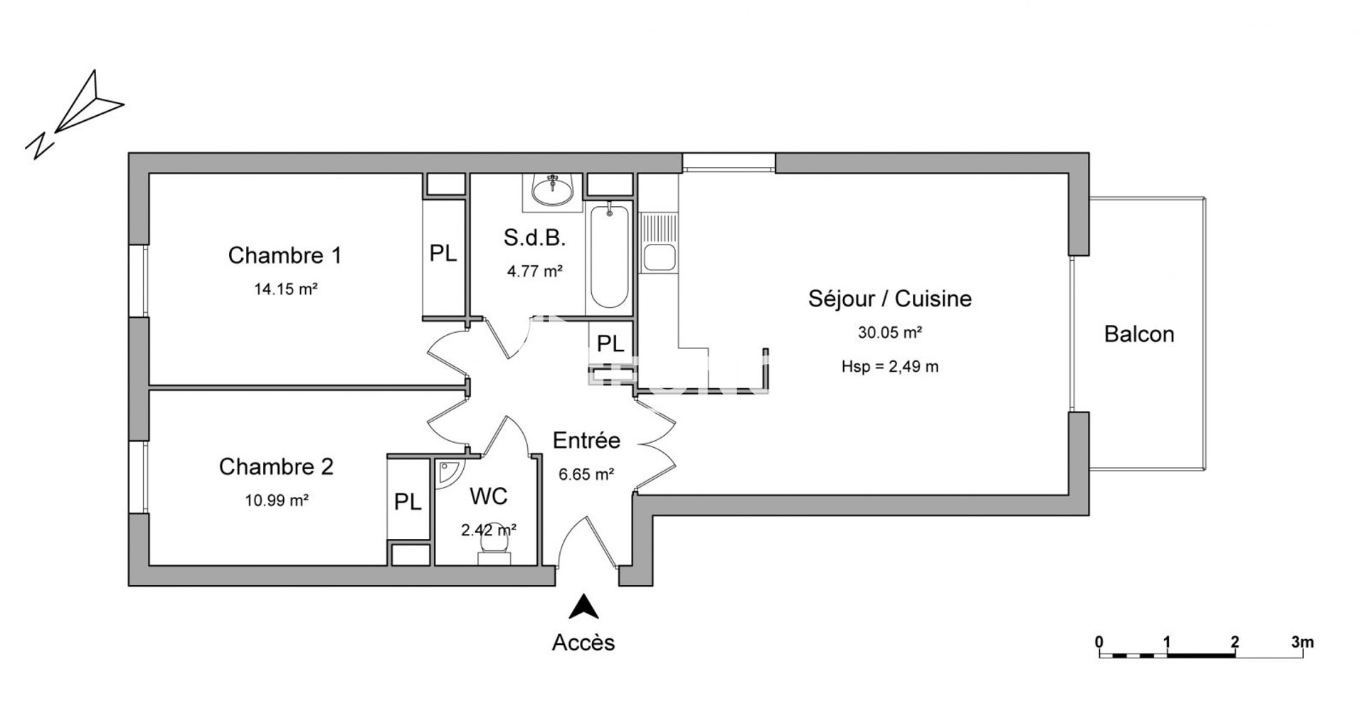 Appartement à louer, 69m², Les Clayes-sous-Bois