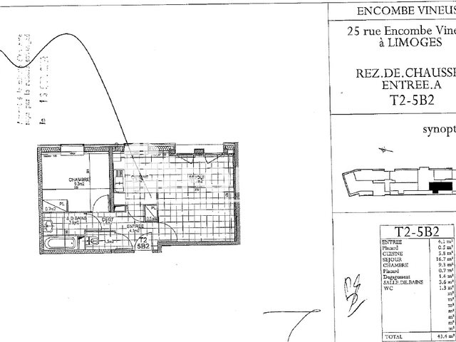 Appartement à louer, 43m², Limoges