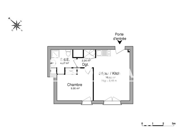 Appartement à louer, 32m², Le Mans