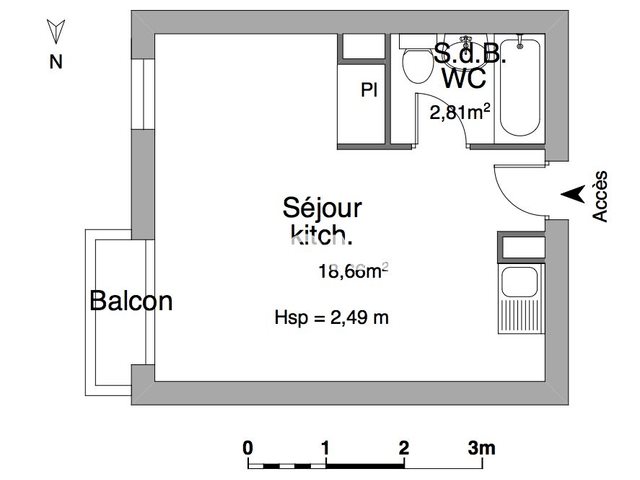 Appartement à louer, 21m², Bordeaux