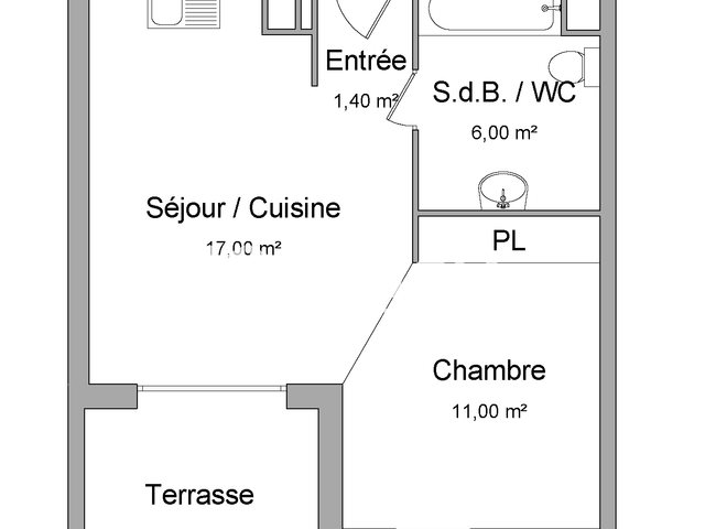 Appartement à louer, 35m², Lavérune