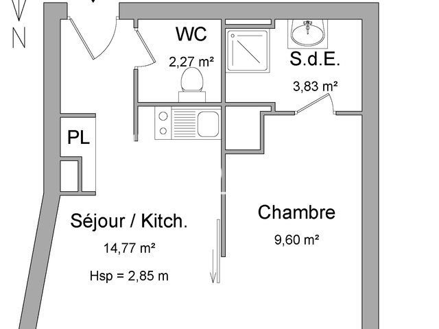 Appartement à louer, 30m², La Rochelle