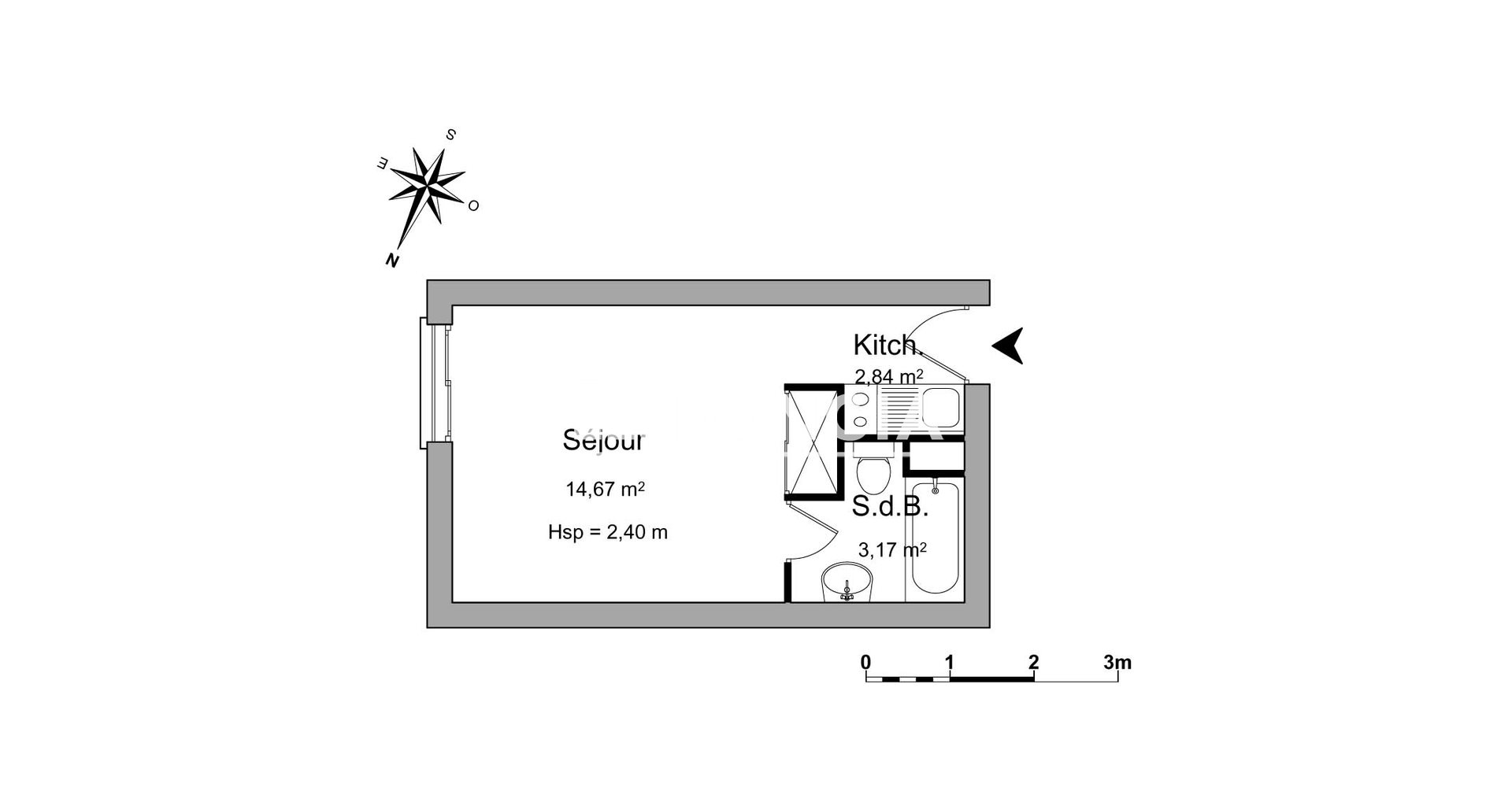 Appartement à louer, 20m², Villers-lès-Nancy