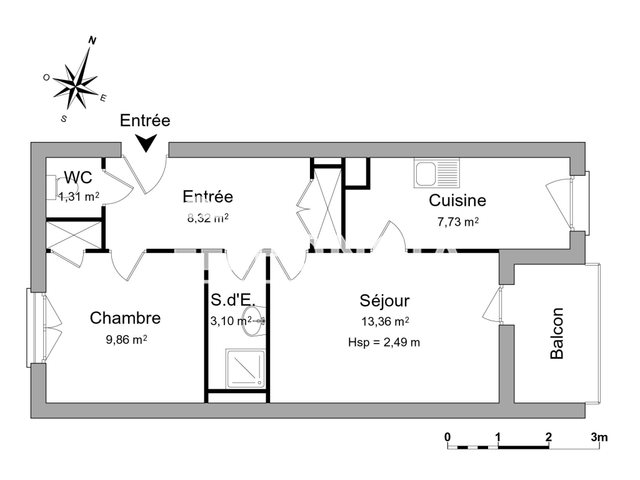 Appartement à louer, 43m², Poitiers