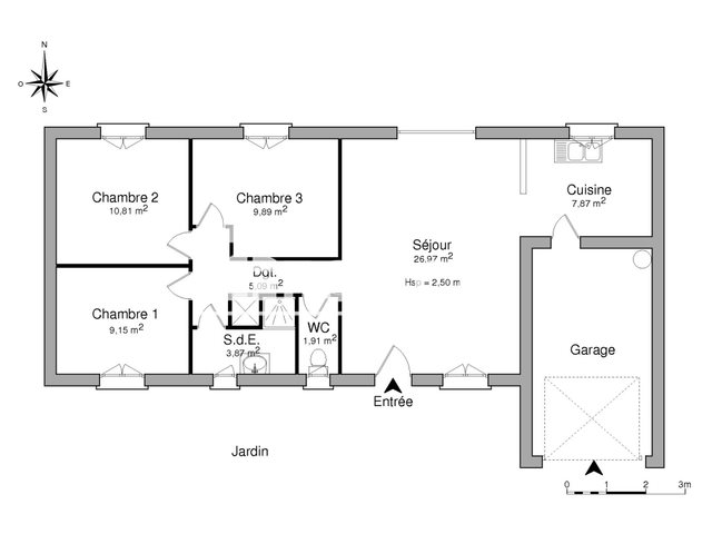 Maison à louer, 75m², Saint-Paul-Mont-Penit