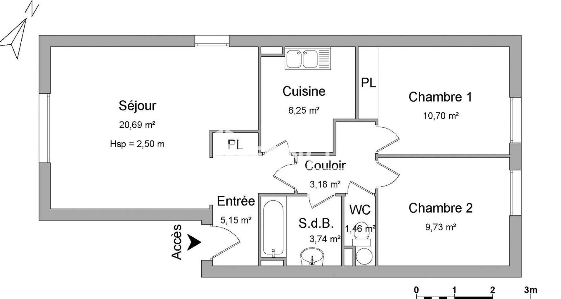 Appartement à louer, 60m², Le Mans