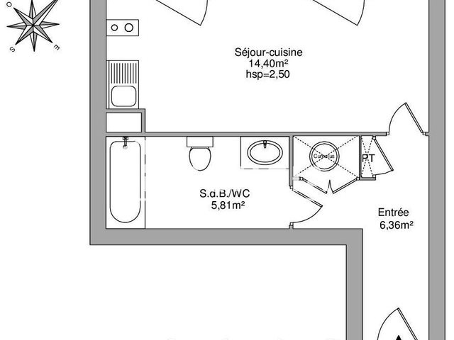 Appartement à louer, 26m², Antibes