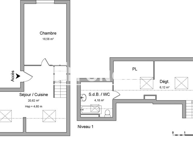 Appartement à louer, 49m², Talange