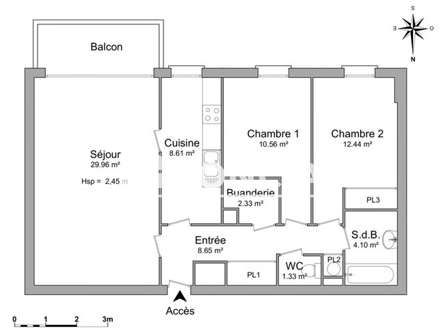 Appartement à louer, 77m², Lens