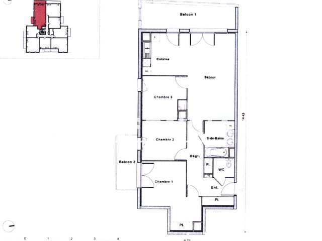 Appartement à louer, 82m², Le Petit-Quevilly